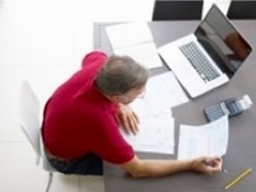 Working from home user with laptop